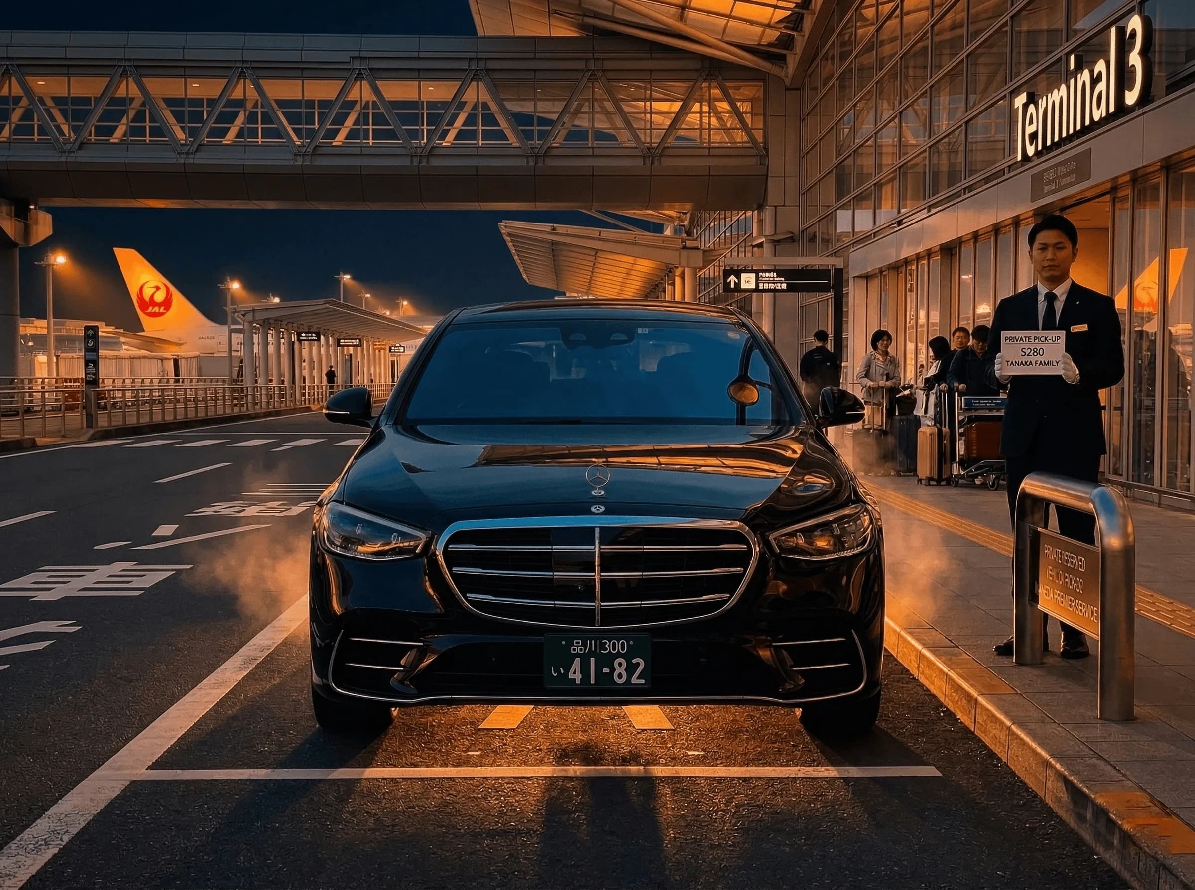 DRIVER Japan chauffeur service at night