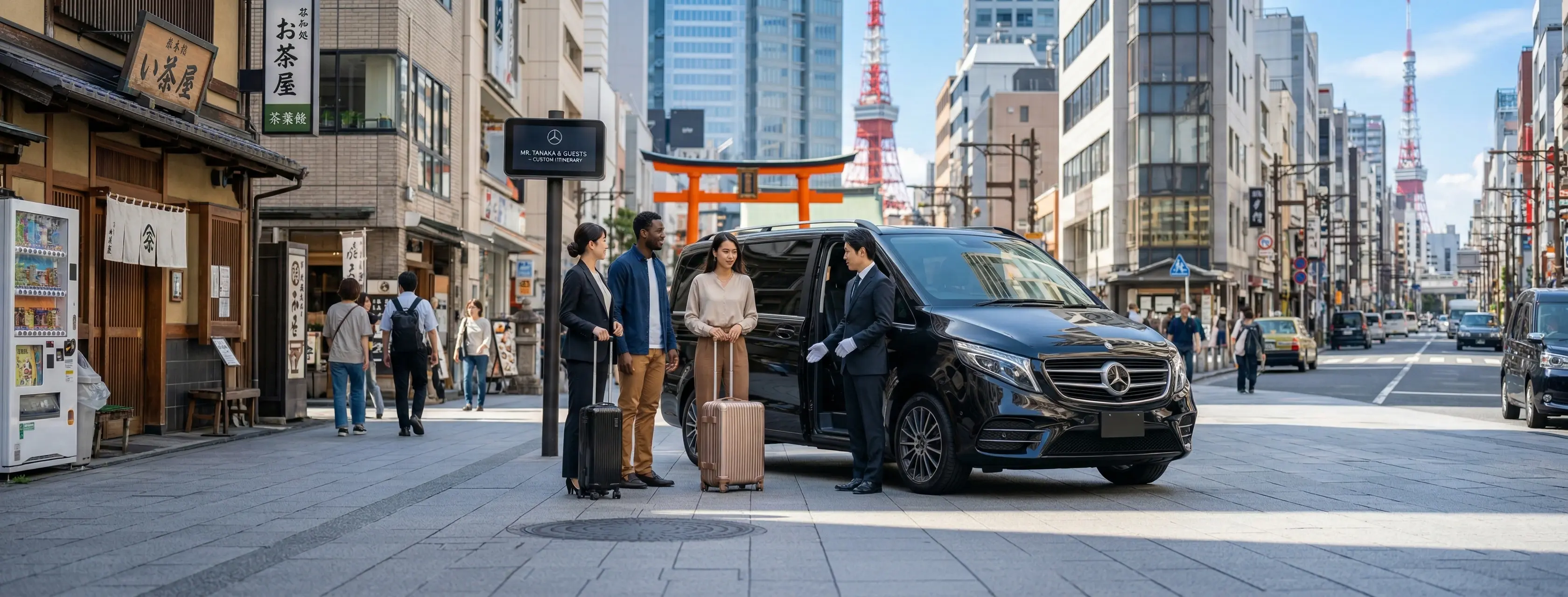 DRIVER Japan charter vehicle on scenic Japanese road